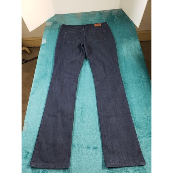 Express Jeans Sz 4 Womens Blue Stretch Pants Ladies Mid Rise Denim Bootcut Dark - Picture 12 of 14